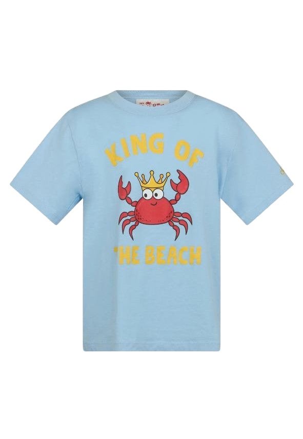 MC2 Saint Barth Boys Cotton T-Shirt with King Crab Print