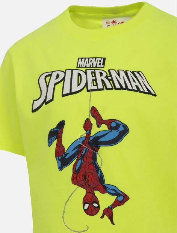 MC2 Saint Barth Boys Cotton T-Shirt with Spiderman Print