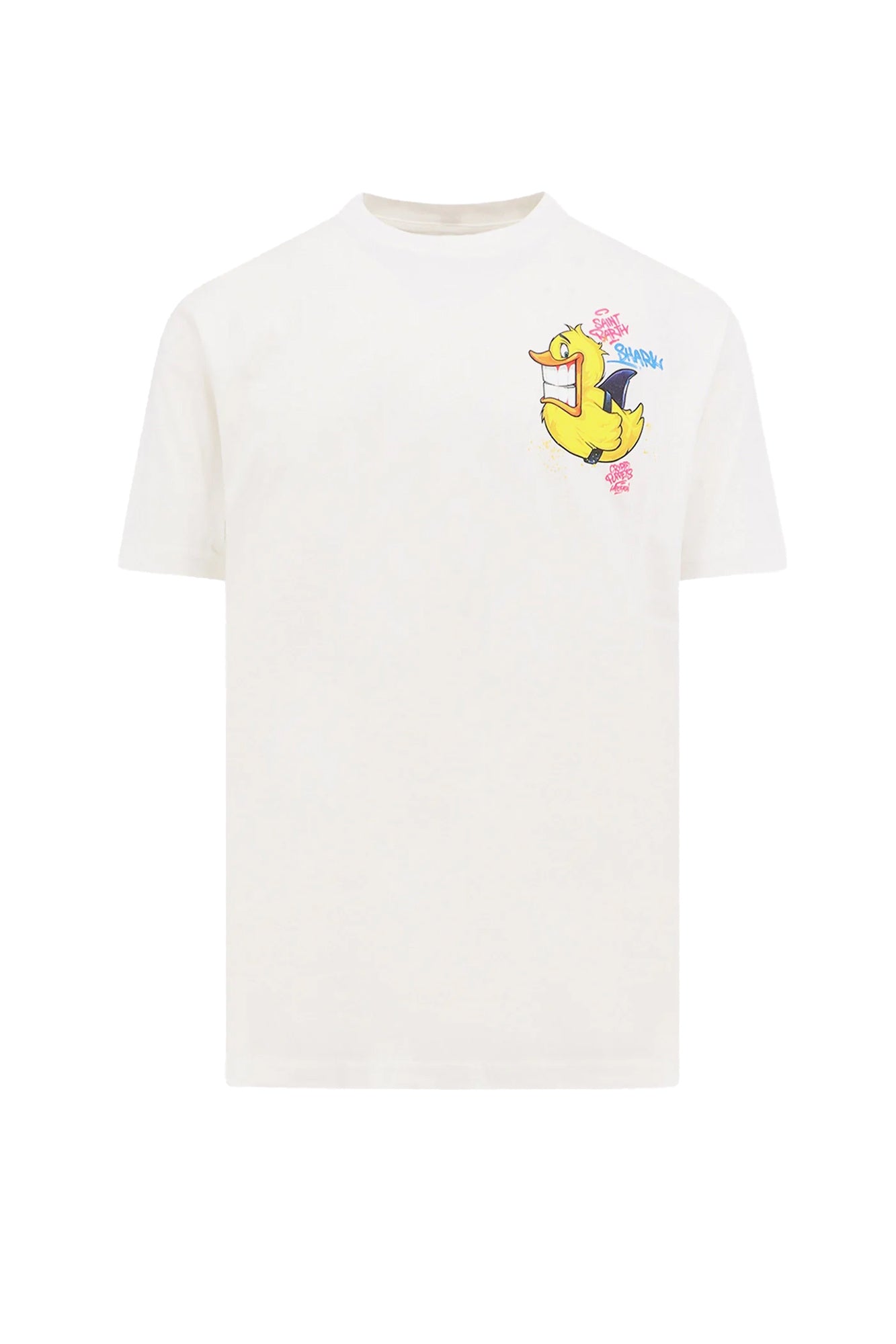 MC2 Saint Barth Cotton Men White T-Shirt with Ducky Print