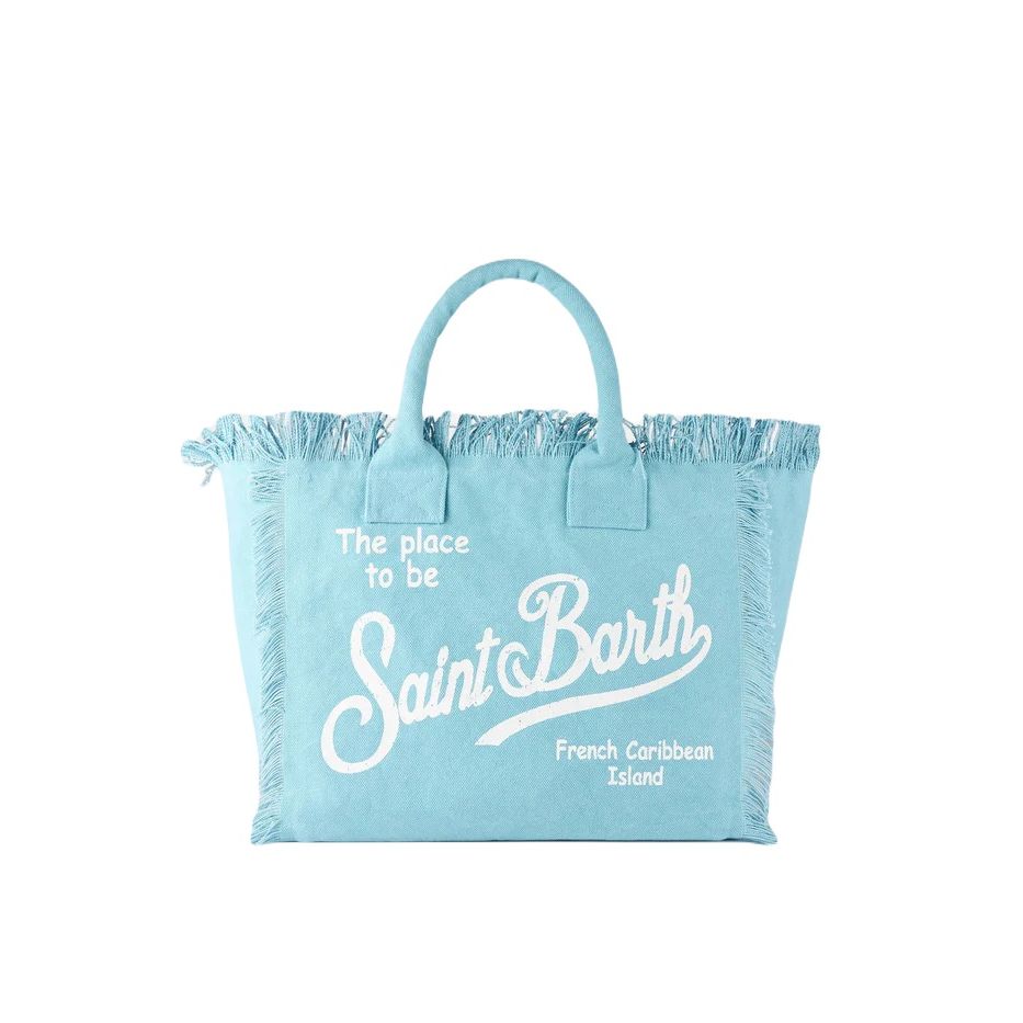 MC2 Saint Barth Blue Beach Tote Bag with Canvas