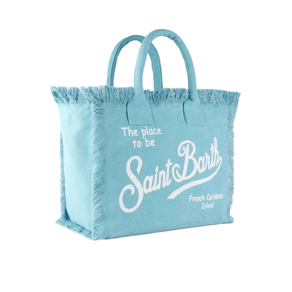 MC2 Saint Barth Blue Beach Tote Bag with Canvas