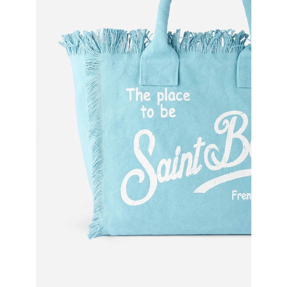 MC2 Saint Barth Blue Beach Tote Bag with Canvas