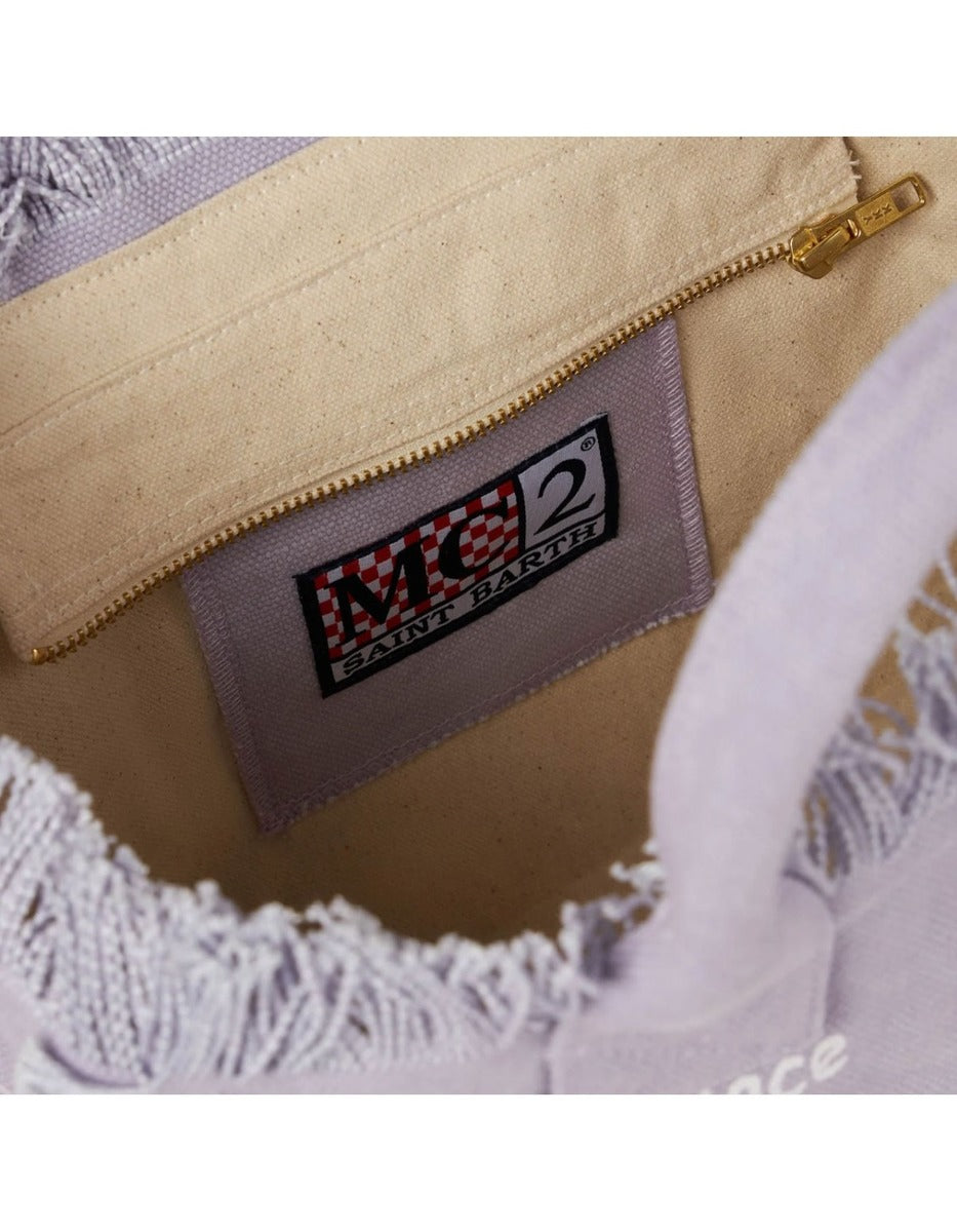 MC2 Saint Barth Lilac Beach Tote Bag with Canvas