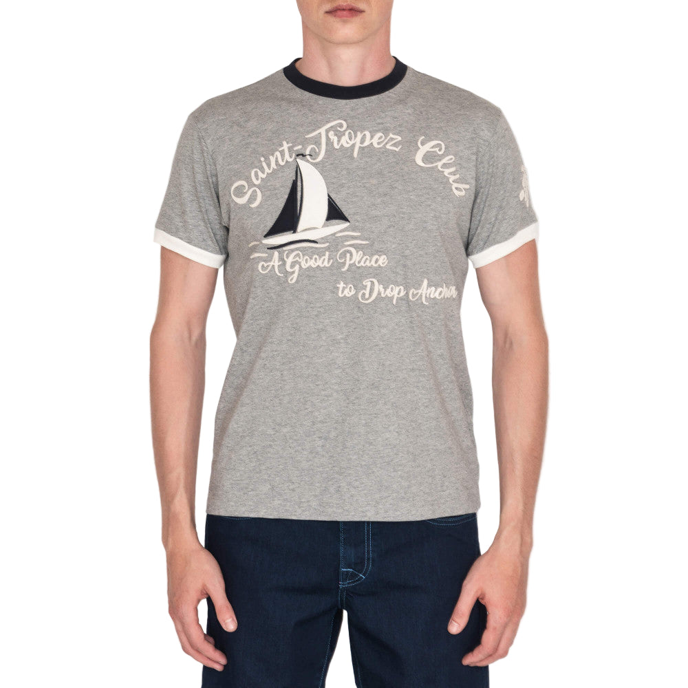 Vilebrequin Men T-Shirt Sailboat Embroidery
