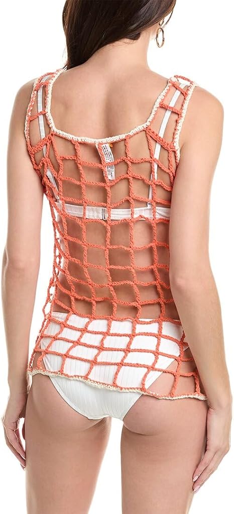 Agua Bendita Mesh Orange Women Cover Up
