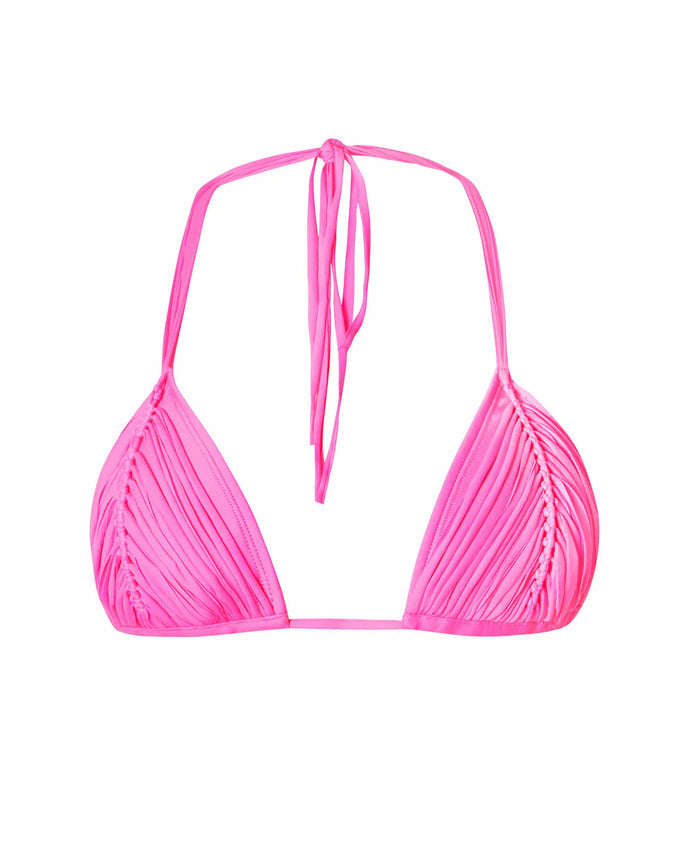 PQ Swim Vivid Pink Triangle Bikini Top