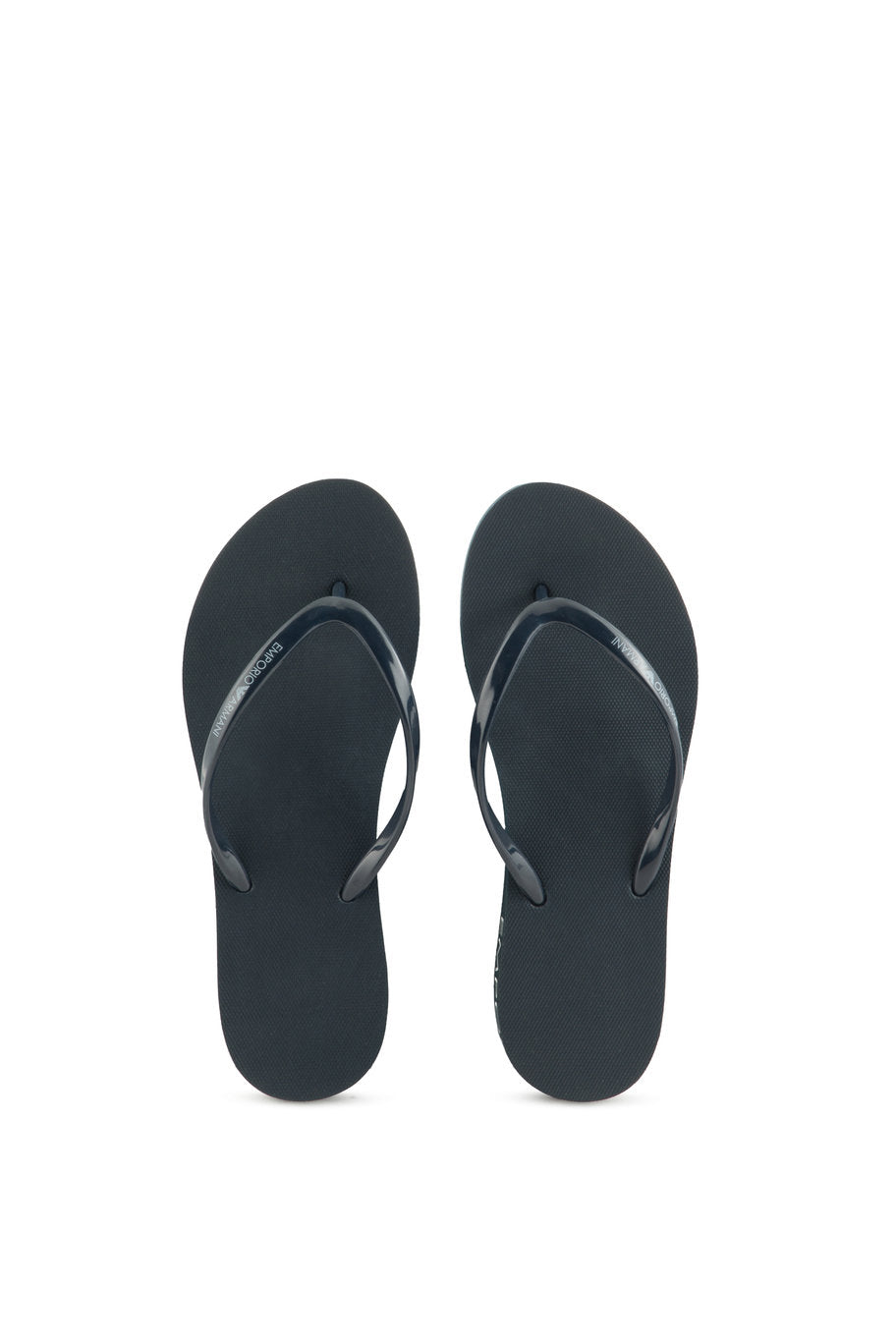 Emporio Armani Dark Blue Women Flip Flops with Name Logo