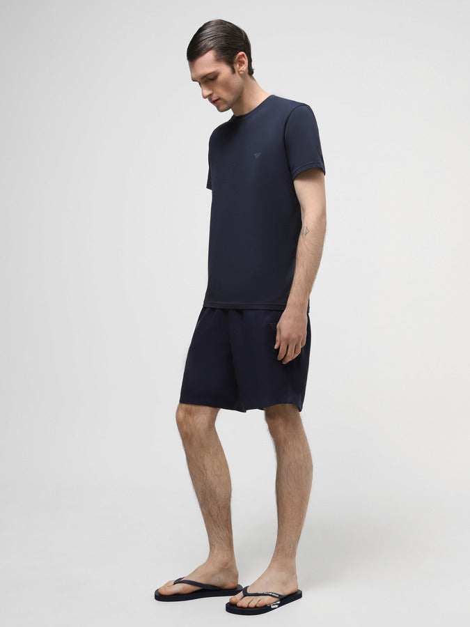 Emporio Armani Men Flip Flops with White Logo Detail