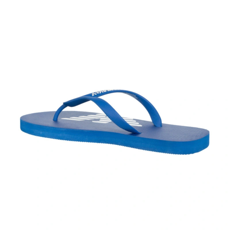 Emporio Armani Blue Men Flip Flops with White Logo Detail
