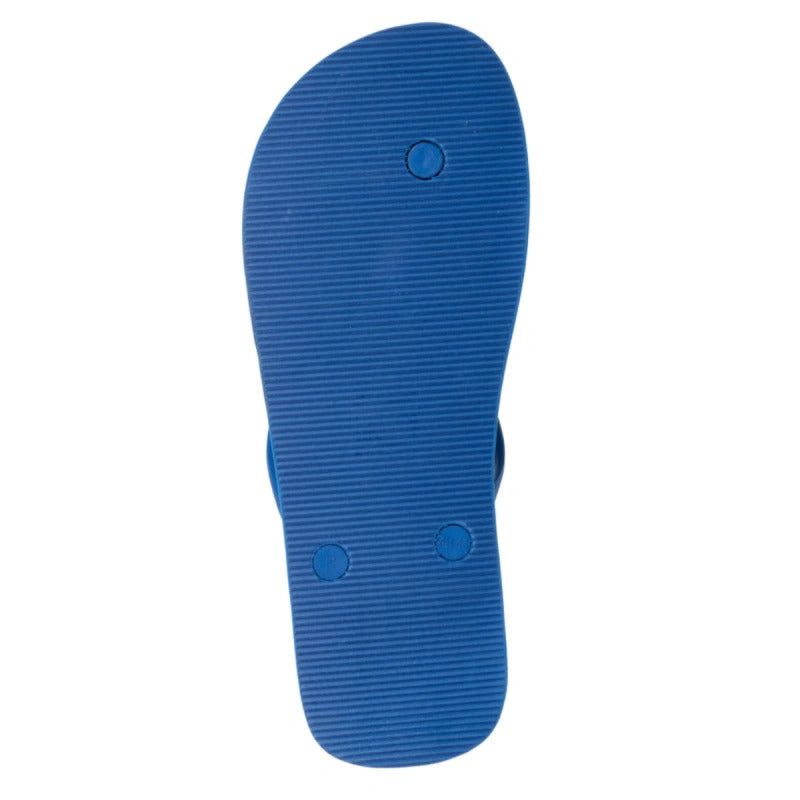 Emporio Armani Blue Men Flip Flops with White Logo Detail