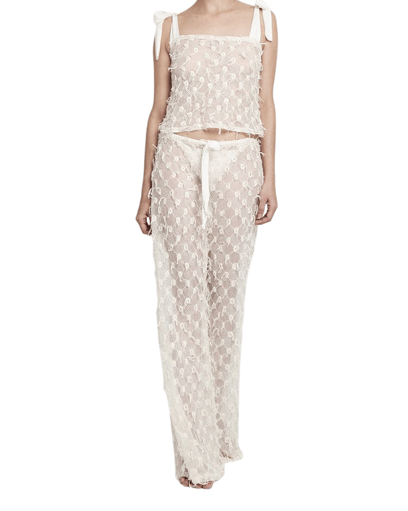 Aguaclara Chantilly Transparent White Pants