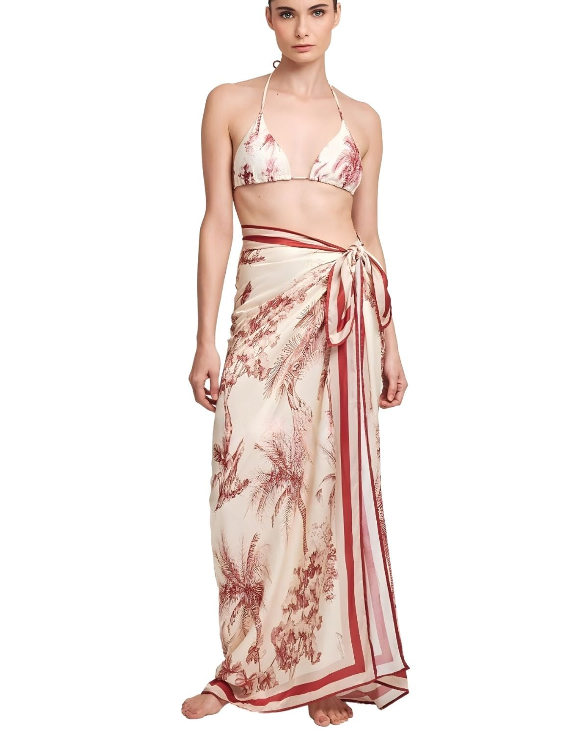 Aguaclara Dior Provence Women Pareo with Red Print