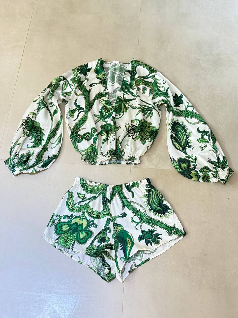 Aguaclara La Verde Silk Blouse