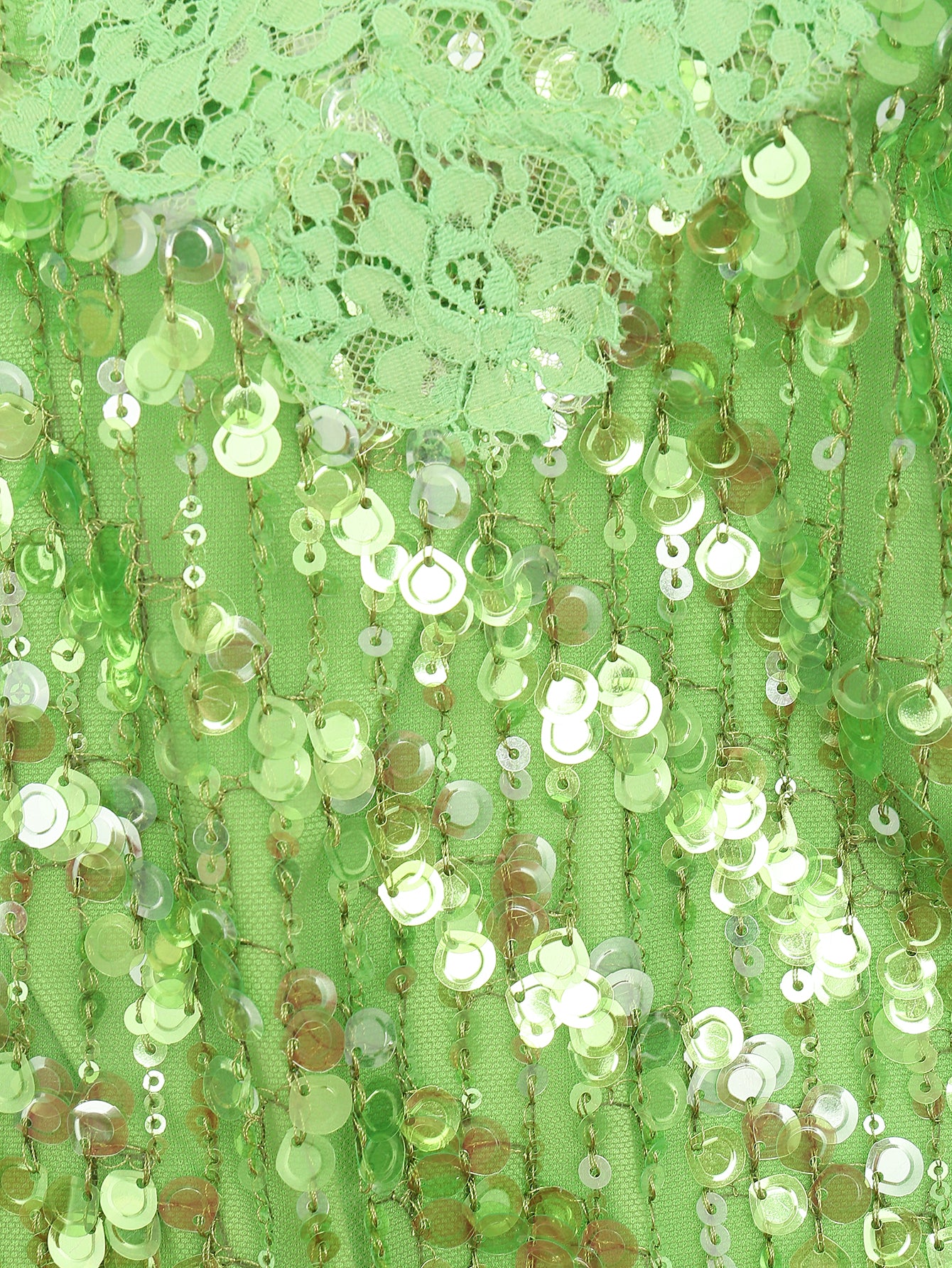 Ermanno Firenze Green Lace Slip Dress