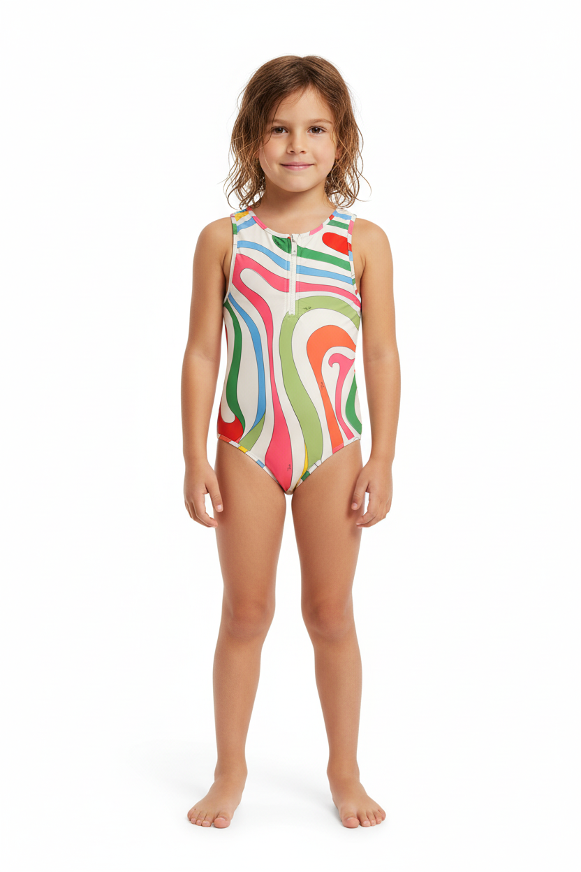 Emilio Pucci Color Girls One Piece Swimsuit