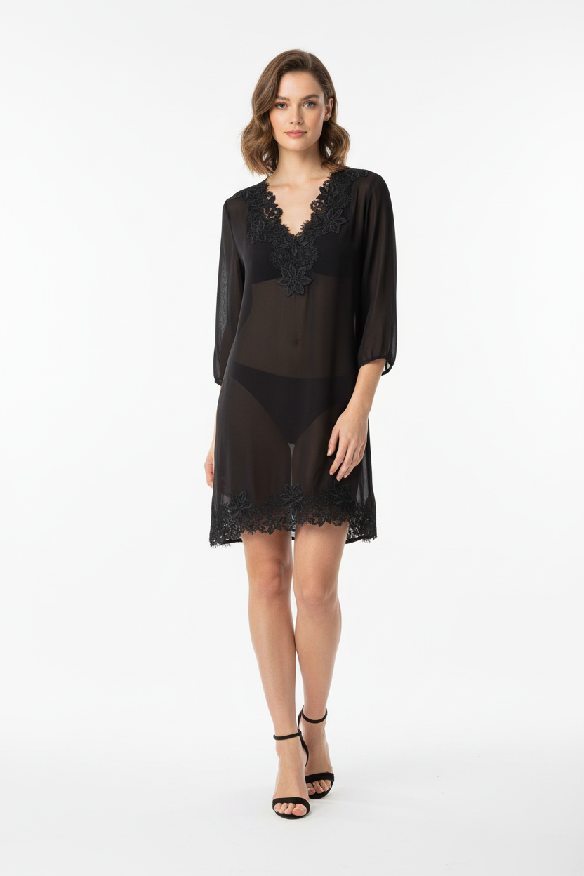 Dana Women Cover Up Tunic Black