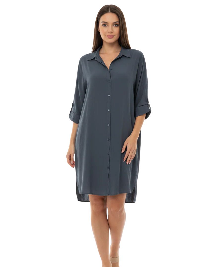 DnuD Beach Shirt - Graphite Gray