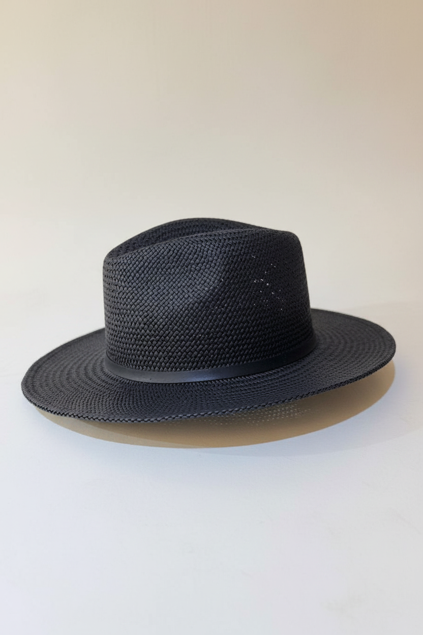 Elise Garreau Black Michelle Straw Hat