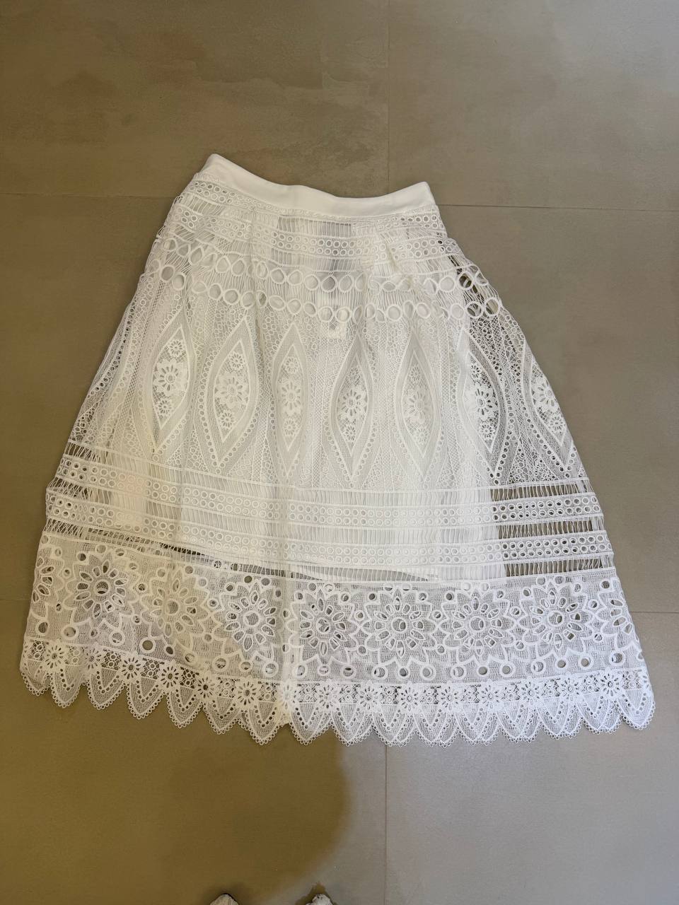 Elise Garreau White Lace Skirt