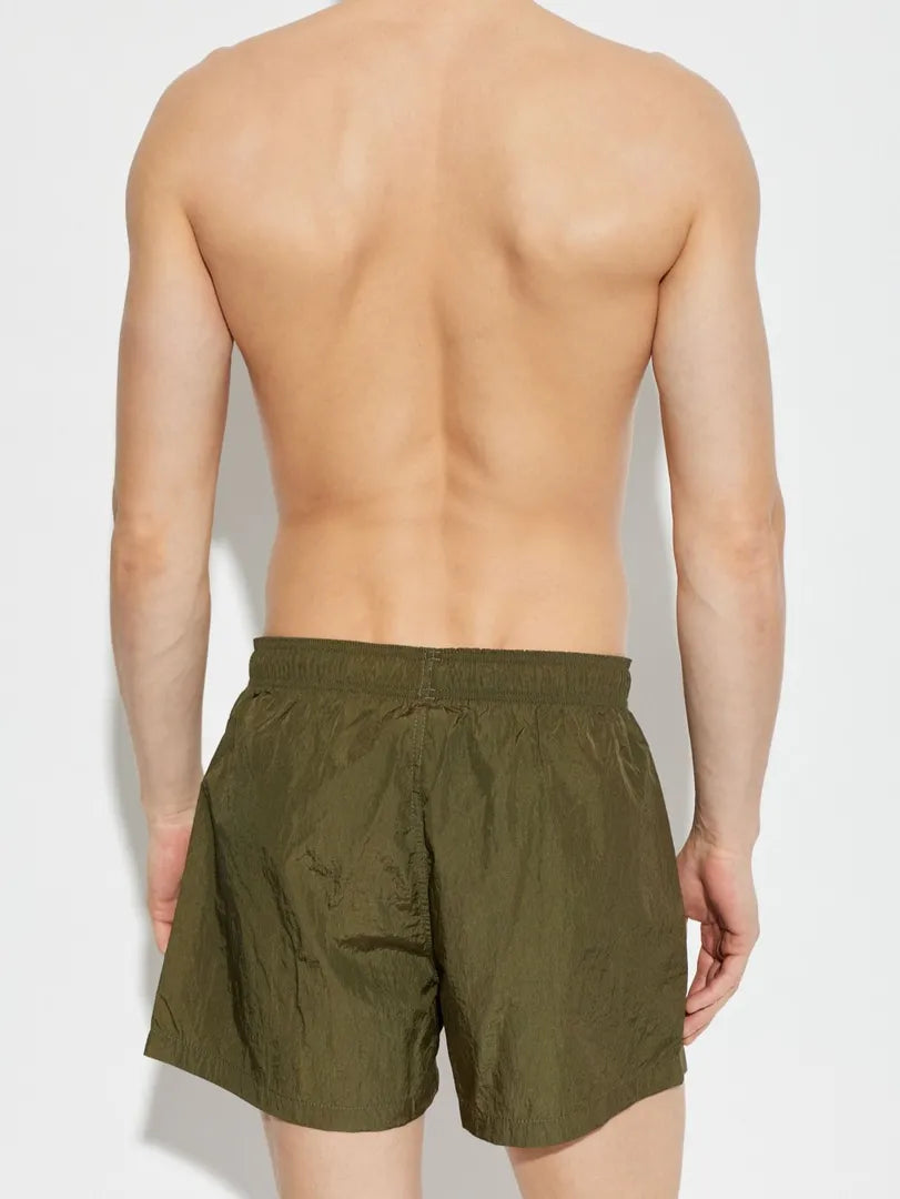 Emporio Armani Men's Swim Shorts Embroidery Logo - Green