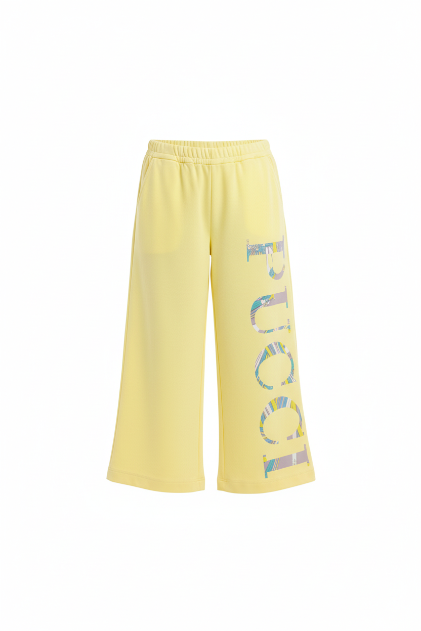 Emilio Pucci Yellow Girls Cotton Pants