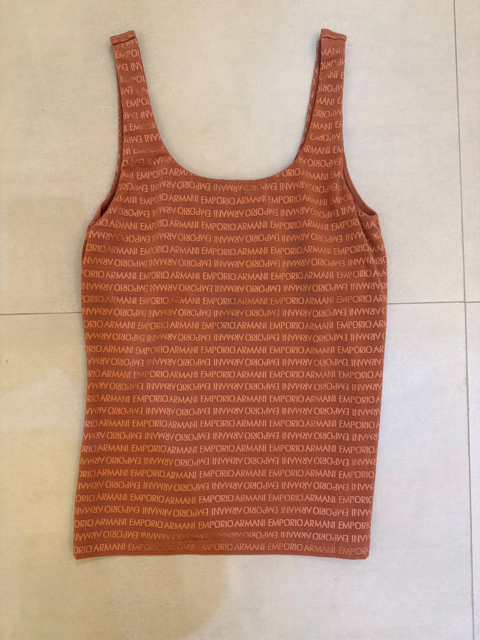 Emporio Armani Black Women Tank Top Gold