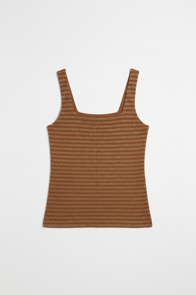 Emporio Armani Black Women Tank Top Gold