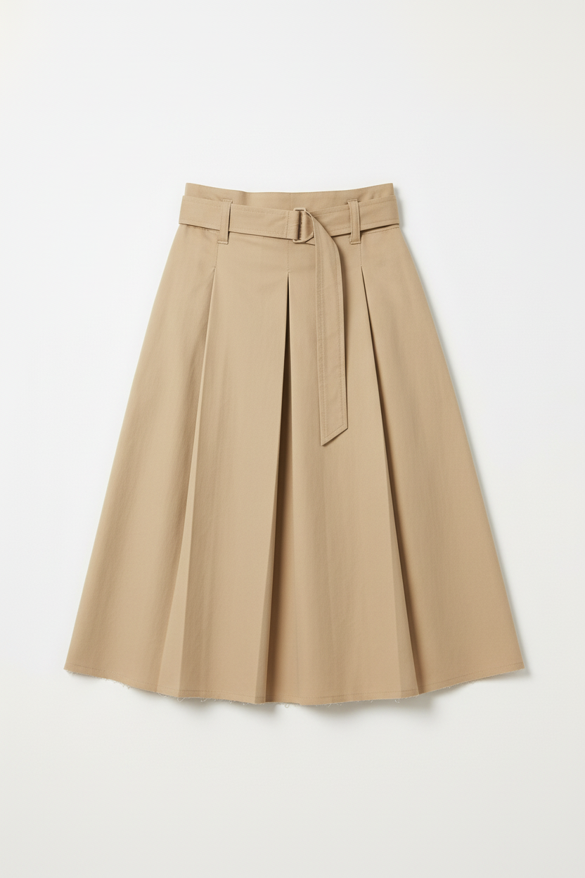 Ermanno Firenze Safari Skirt Beige Belt