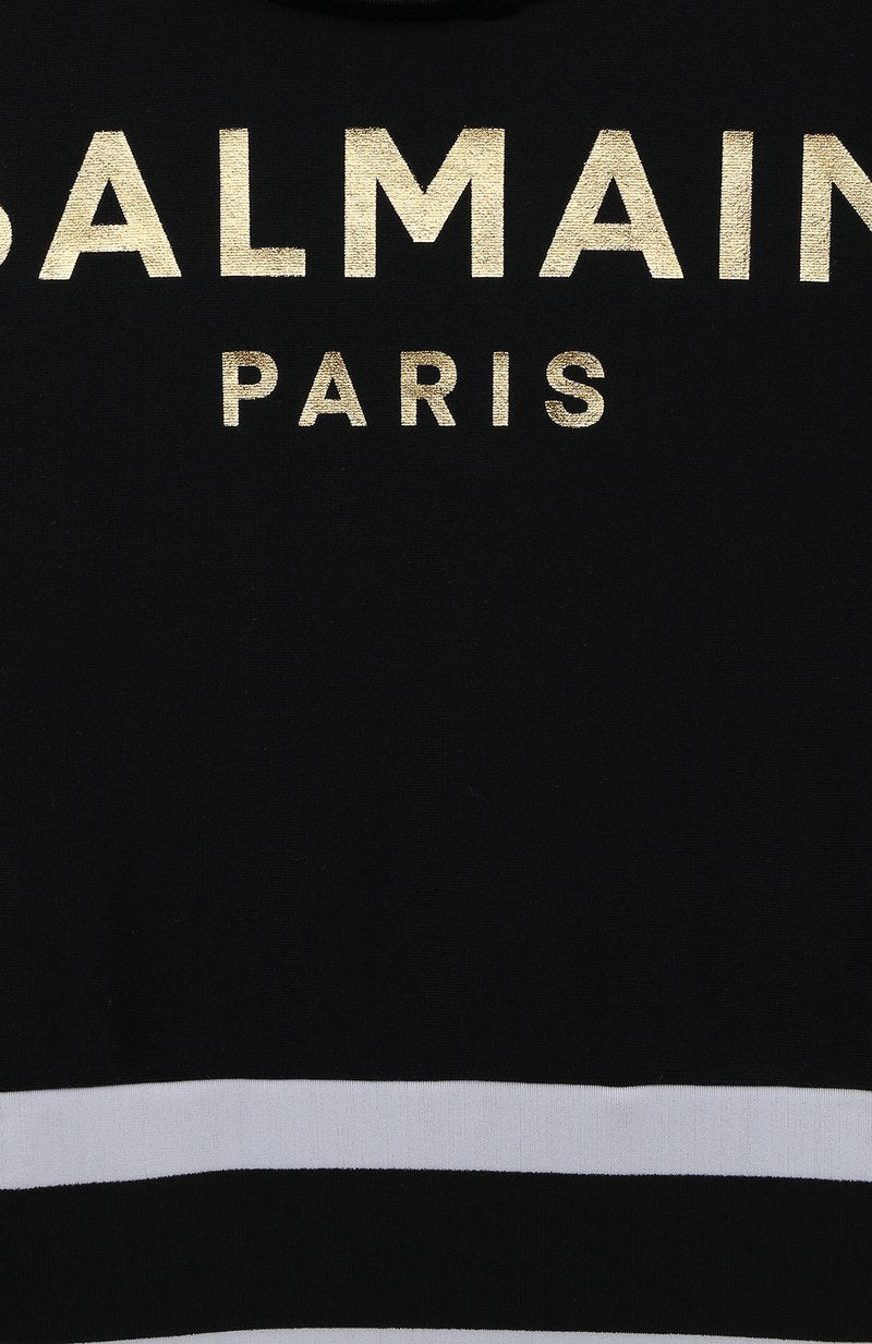 Balmain Black & White Stripes Swimsuit One Piece