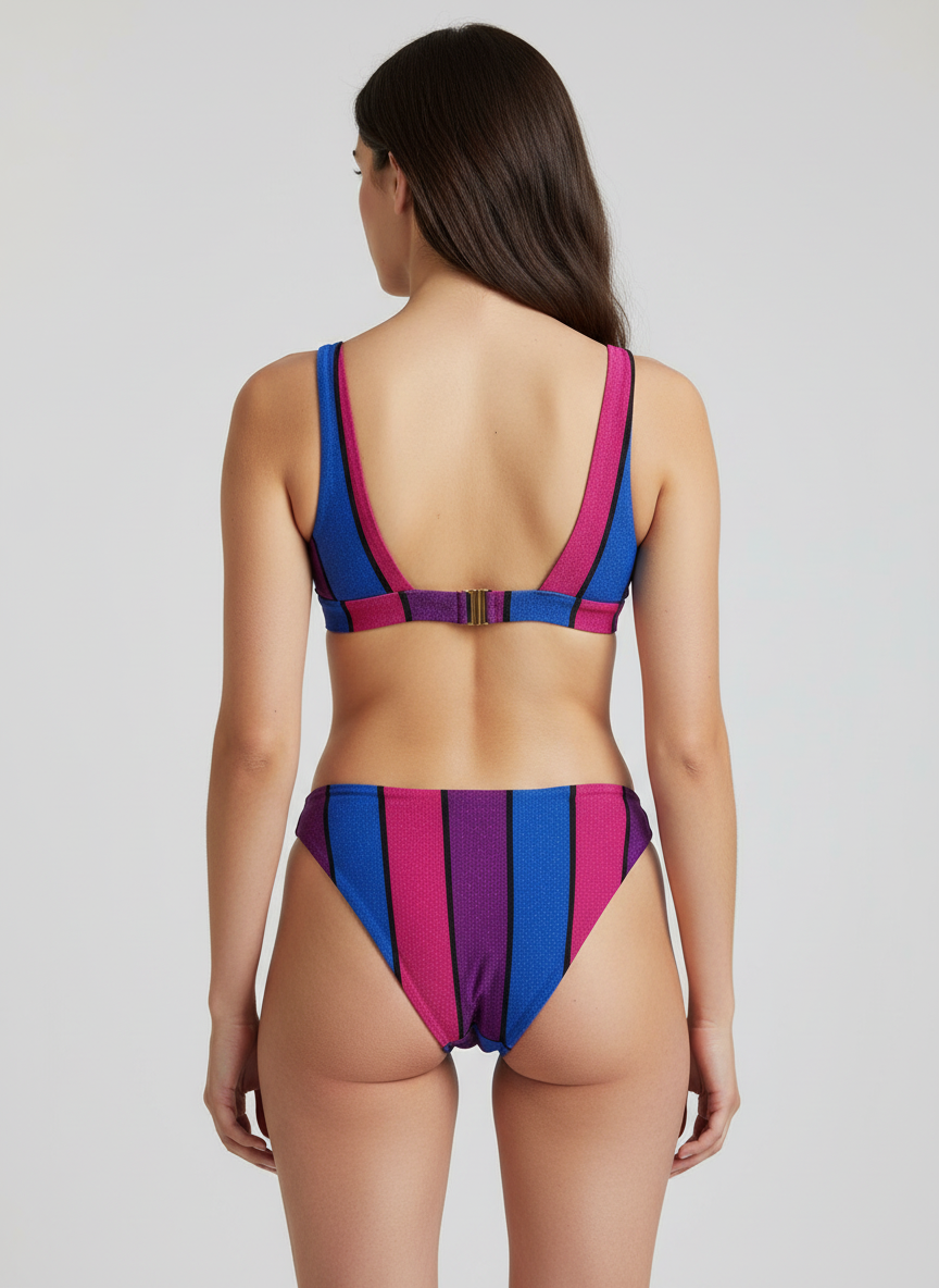 MC2 Saint Barth Lux Stripes Two-Piece Swimsuit