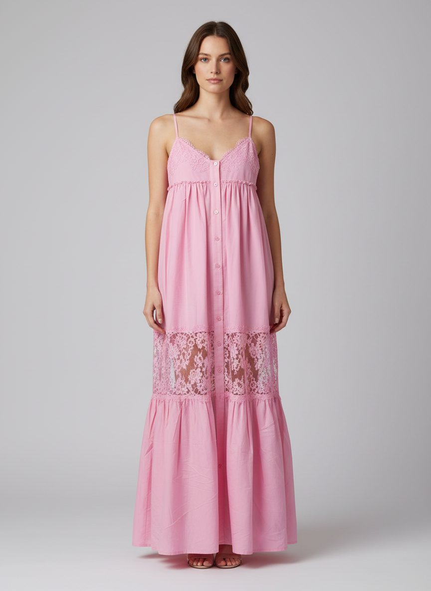 Ermanno Firenze Sundress pink long