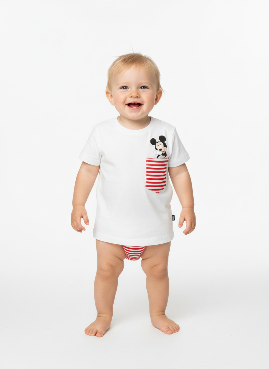 MC2 Saint Barth T-shirt White MICKEY MOUSE children's