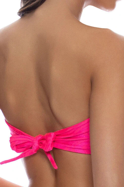 Luli Fama Candy Coated Bandeau Bikini Top