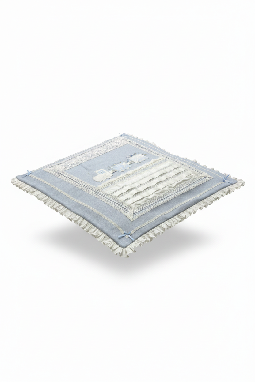 Ladia Blue Fur Blanket for Newborns