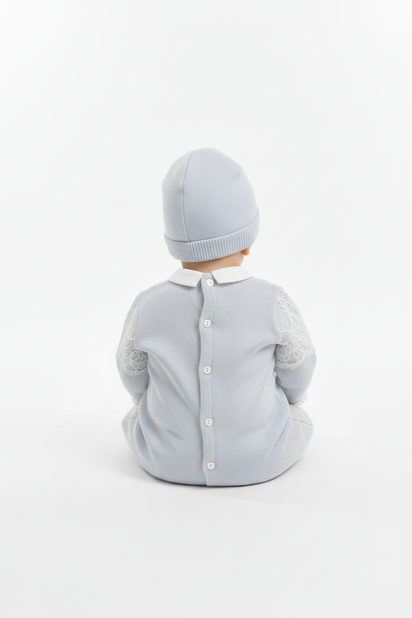 Ladia Blue Jumpsuit with Hat Set