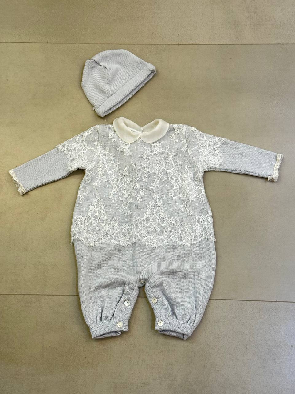 Ladia Blue Jumpsuit with Hat Set