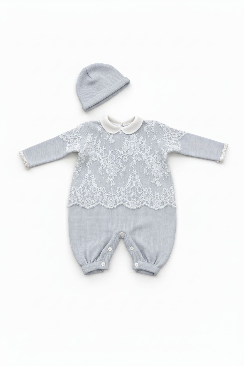 Ladia Blue Jumpsuit with Hat Set