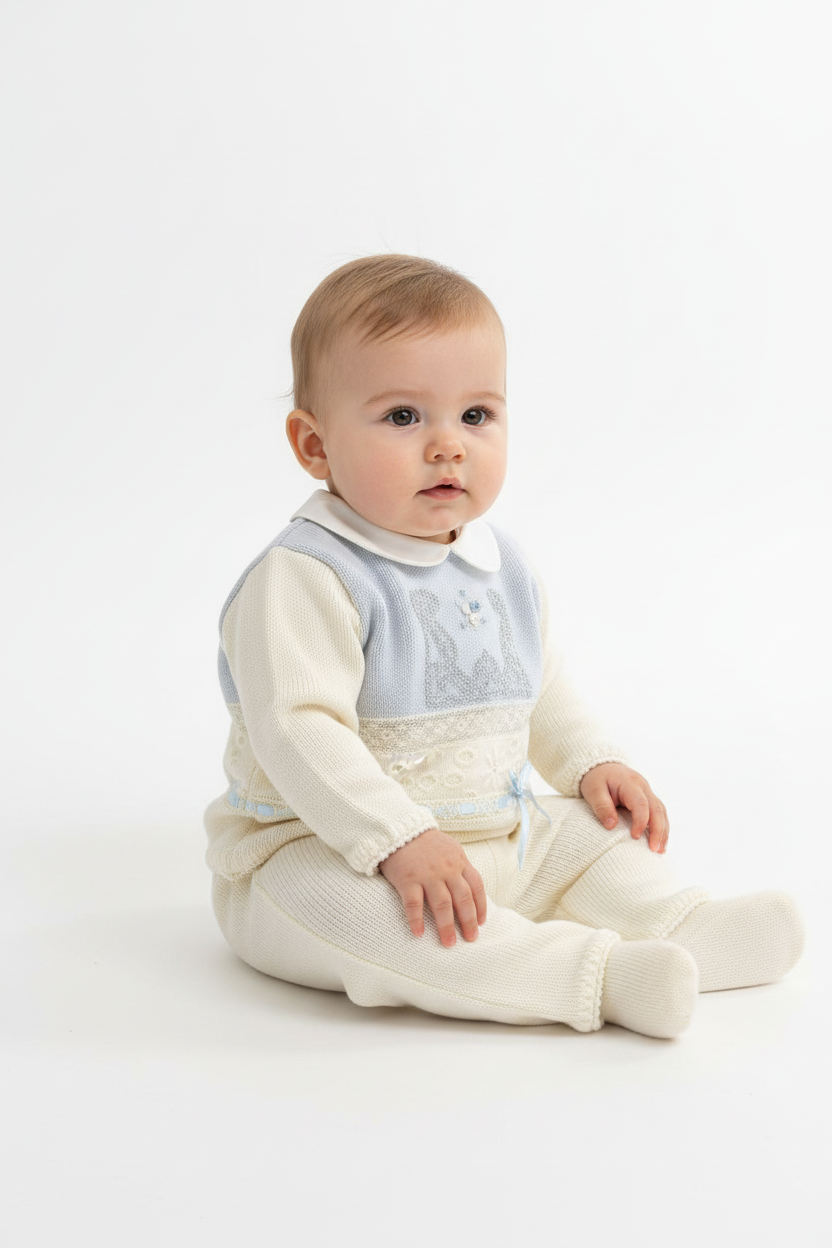 Ladia Milk Baby Outfit with Sweater and Pants
