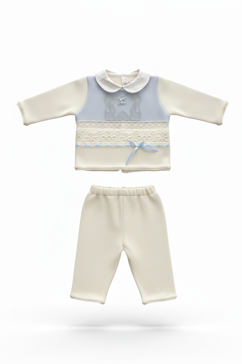 Ladia Milk Baby Outfit with Sweater and Pants