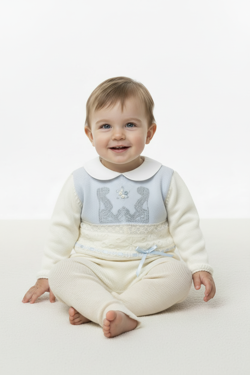 Ladia Milk Baby Outfit with Sweater and Pants