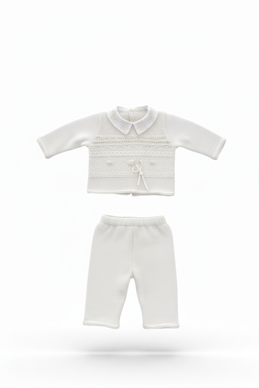 Ladia Milk Flowers Suit
