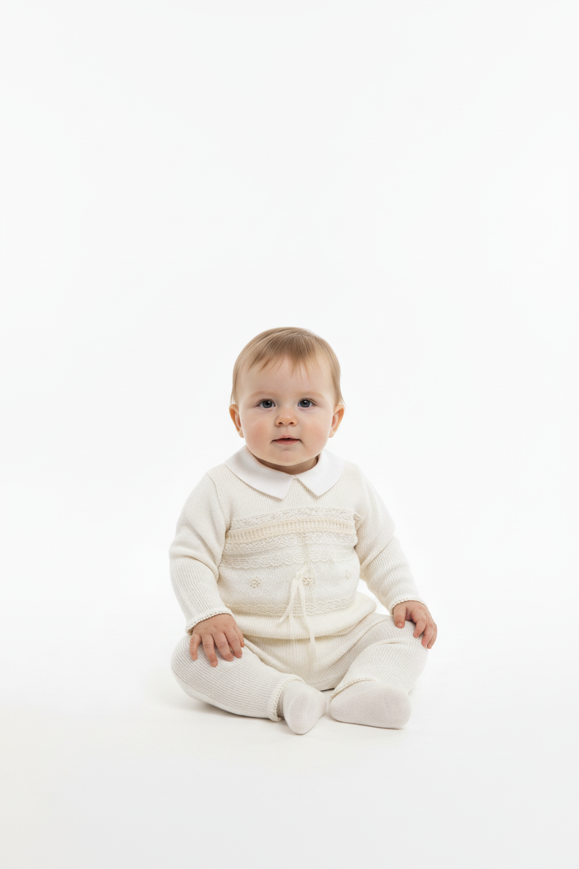 Ladia Milk Flowers Suit