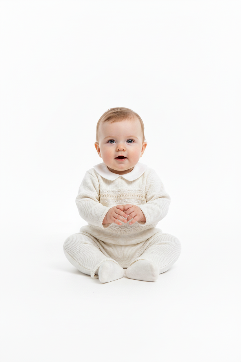 Ladia Milk Flowers Suit