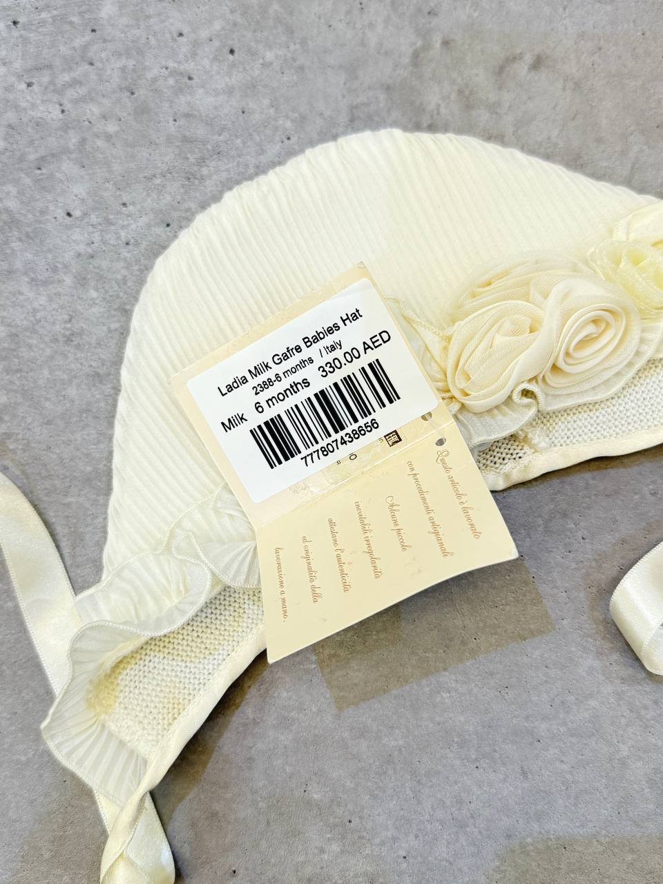 Ladia Milk Gafre Babies Hat