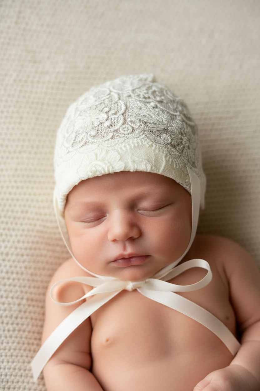 Ladia Milk Lace Baby Hat