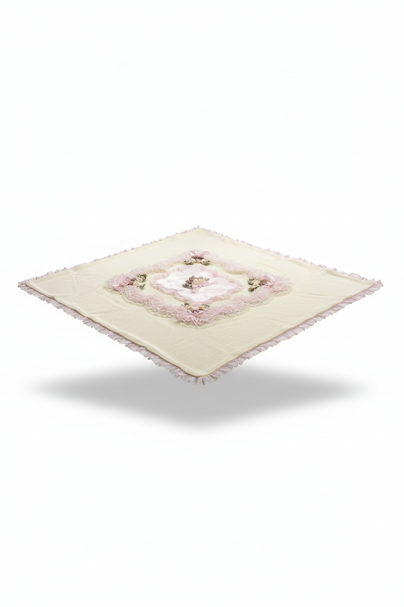 Ladia Milk Rose Satin Blanket for Babies