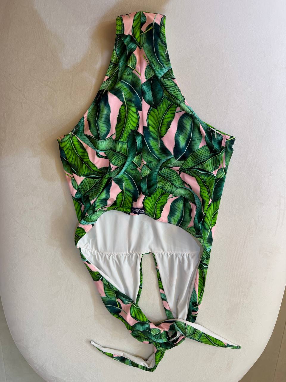 MC2 Saint Barth Banana Leaves Print One Piece Swimsuit