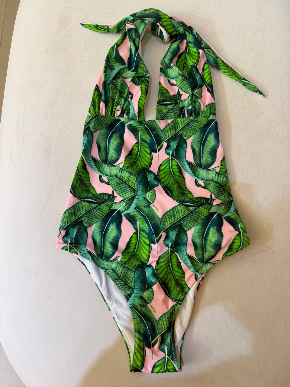 MC2 Saint Barth Banana Leaves Print One Piece Swimsuit