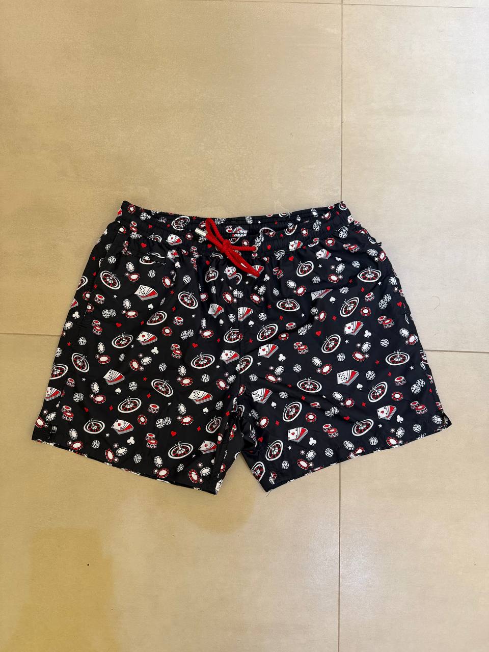 MC2 Saint Barth Black Casino Lighting Swim Men Shorts