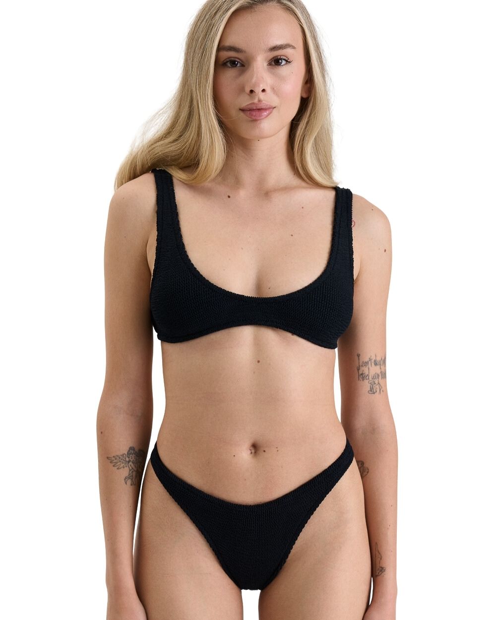 MC2 Saint Barth Black Gafre Women Two Pieces Swimsuit